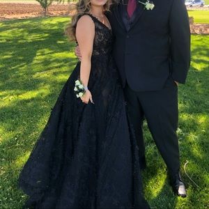 Black floral beaded Sherri Hill ball gown